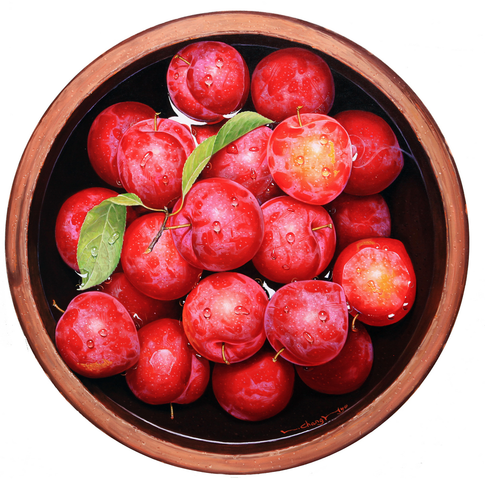 [No 971]  자두-풍요 80 X 80 .Oil on canvas .2023.원형캔버스.jpg