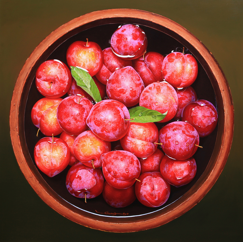 [No 972]  자두-기억 130 X 130 .Oil on canvas .2023.JPG