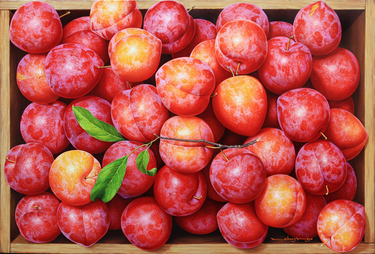 [No 976]  자두-풍요 145 X 97 .Oil on canvas .2023.JPG