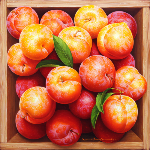 [No 1001]  자두-풍요. 60.6 X 60.6  .Oil on canvas.2024.jpg